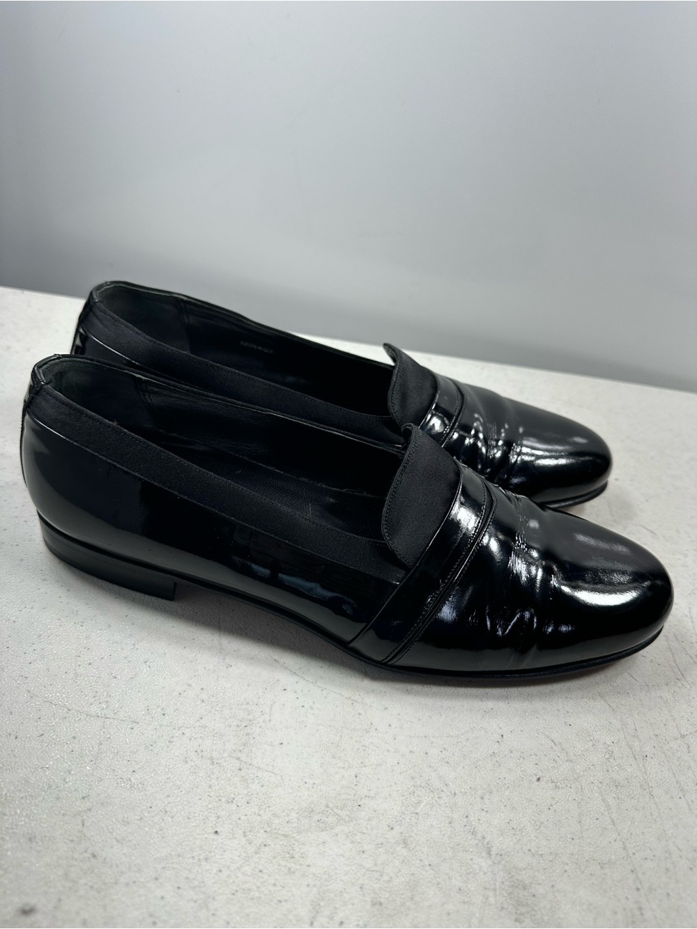 Mezlan Mirage Men's Black Leather Slip-On Patent Size 9.5 loafer shoes - Picture 3 of 6